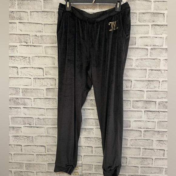 Women’s Juicy Couture Y2K dark green velour super soft drawstring joggers XL - Picture 1 of 5